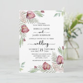 ウォーターカラーアンスリウムフローラ結婚式招待状 招待状 (スタンド正面)