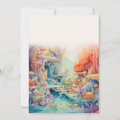 ウォーターカラーアンダーザシーフレンズ子供の誕生日 招待状 (裏面)