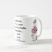 ウォーターカラーアートウーマンユーモアのあることわざ コーヒーマグカップ (正面右)