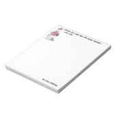 ウォーターカラーアートウーマンユーモアのあることわざ ノートパッド (回転)