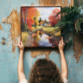 ウォーターカラーアートオータムクリークインバーモント ポスター