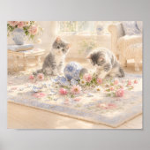 ウォーターカラーアートプリント「犬の仕業」 ポスター (正面)