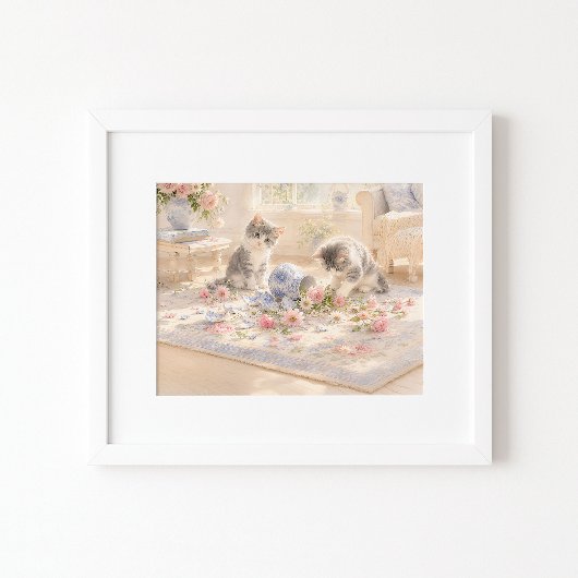 ウォーターカラーアートプリント「犬の仕業」 ポスター