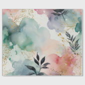 ウォーターカラーアートラグジュアリーデザイン ラッピングペーパー (フラット)