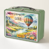 ウォーターカラーアート熱気球トラベル メタルランチボックス (正面)