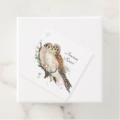 ウォーターカラーアート野鳥観察ケストレルカップル フェイバータグ (インサイチュ)