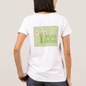 ウォーターカラーアート 水仙 花 3月 誕生日 Tシャツ (裏面)