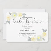 ウォーターカラーイエローグレーブライダルルンチョン招待状 招待状 (正面)