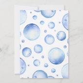 ウォーターカラーイエローダック男の赤ちゃん誕生日 招待状 (裏面)