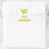 ウォーターカラーイエローデイリリーフローラアート スクエアシール (バッグ)