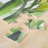 ウォーターカラーイエローデイリリーフローライラストレーション ジグソーパズル (側面)