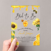 ウォーターカラーイエローハニーブライドへビーブライダルシャワー アクリル招待状 (インサイチュ (ポータブル))
