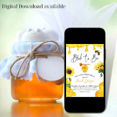 ウォーターカラーイエローハニーブライドへビーブライダルシャワー 招待状