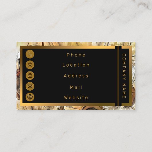 ウォーターカラーイエローブーケサンフラワーコレクション 名刺 (裏面)