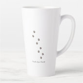 ウォーターカラーイラストの「犬と本とコーヒー」 カフェラテマグ (右)