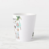 ウォーターカラーイラスト 夏の定番品 | トレンド カフェラテマグ (正面)