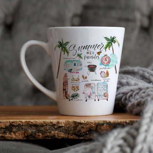 ウォーターカラーイラスト 夏の定番品 | トレンド カフェラテマグ