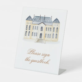 ウォーターカラーイングリッシュマナーエステート結婚ズ 台座サイン