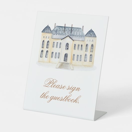 ウォーターカラーイングリッシュマナーエステート結婚ズ 台座サイン (正面)