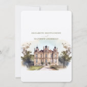 ウォーターカラーイングリッシュマナー結婚式招待状 招待状 (裏面)