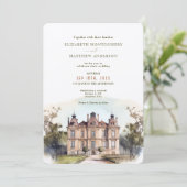 ウォーターカラーイングリッシュマナー結婚式招待状 招待状 (スタンド正面)