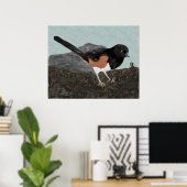 ウォーターカラーイースタントーホエポスタープリント ポスター (ホームオフィス)