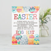 ウォーターカラーイースターエッグ狩り招待状 招待状 (スタンド正面)
