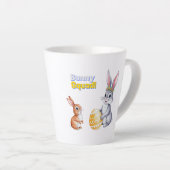 ウォーターカラーイースターカード(春休日) カフェラテマグ (右アングル)