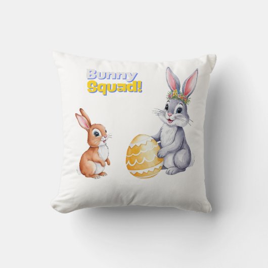 ウォーターカラーイースターカード(春休日) クッション (正面)