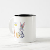 ウォーターカラーイースターカード(春休日) ツートーンマグカップ (正面左)