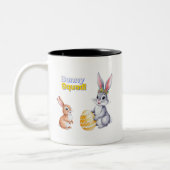 ウォーターカラーイースターカード(春休日) ツートーンマグカップ (左)