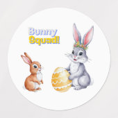 ウォーターカラーイースターカード(春休日) ラベル (デザイン1)