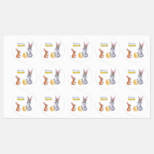 ウォーターカラーイースターカード(春休日) ラベル (シート)