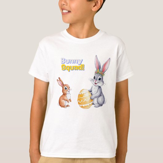 ウォーターカラーイースターカード(春休日) Tシャツ (正面)