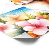 ウォーターカラーイースターバニービーチ フォトプリント            (角)