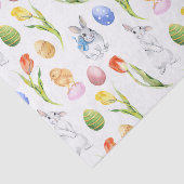 ウォーターカラーイースターバニー春チューリップ 薄葉紙 (詳細)