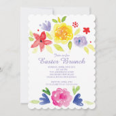 ウォーターカラーイースターブランチパーティの招待状 招待状 (正面)
