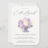 ウォーターカラーイースターブランチ招待状 招待状 (正面)