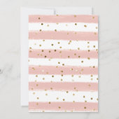 ウォーターカラーイースターラビットアンドフラワーズ誕生日 招待状 (裏面)