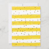 ウォーターカラーイースターラビット春の花誕生日 招待状 (裏面)