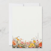 ウォーターカラーイースター春テーマブライダルシャワー 招待状 (裏面)