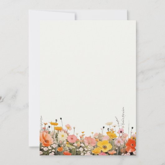 ウォーターカラーイースター春テーマブライダルシャワー 招待状 (裏面)