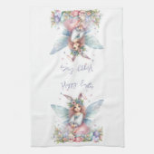 ウォーターカラーイースター春妖精 キッチンタオル (縦)