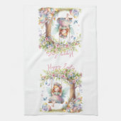 ウォーターカラーイースター春妖精 キッチンタオル (縦)