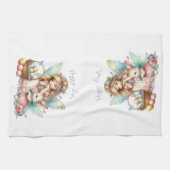 ウォーターカラーイースター春妖精 キッチンタオル (横)