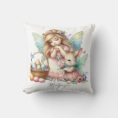 ウォーターカラーイースター春妖精 クッション (正面)