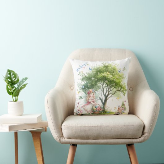 ウォーターカラーイースター春妖精 クッション (椅子)