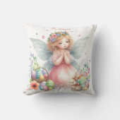 ウォーターカラーイースター春妖精 クッション (正面)