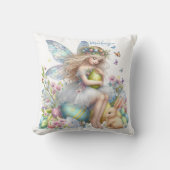 ウォーターカラーイースター春妖精 クッション (正面)