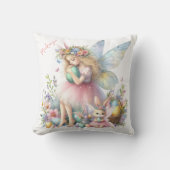 ウォーターカラーイースター春妖精 クッション (正面)